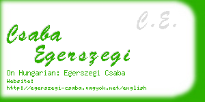 csaba egerszegi business card